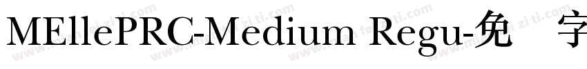 MEllePRC-Medium Regu字体转换